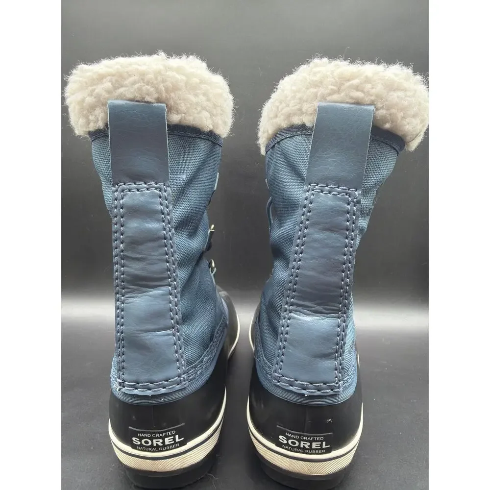 Sorel Youth Winter Boots Blue Black Faux Fur Waterproof Snow Boots Size US 2